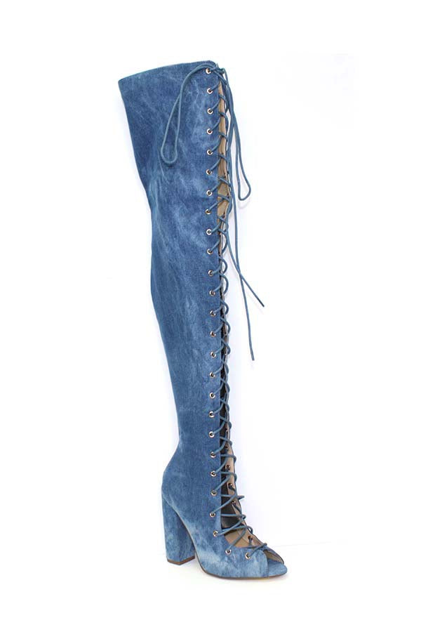 Legacy Premium Denim Thigh High Boots