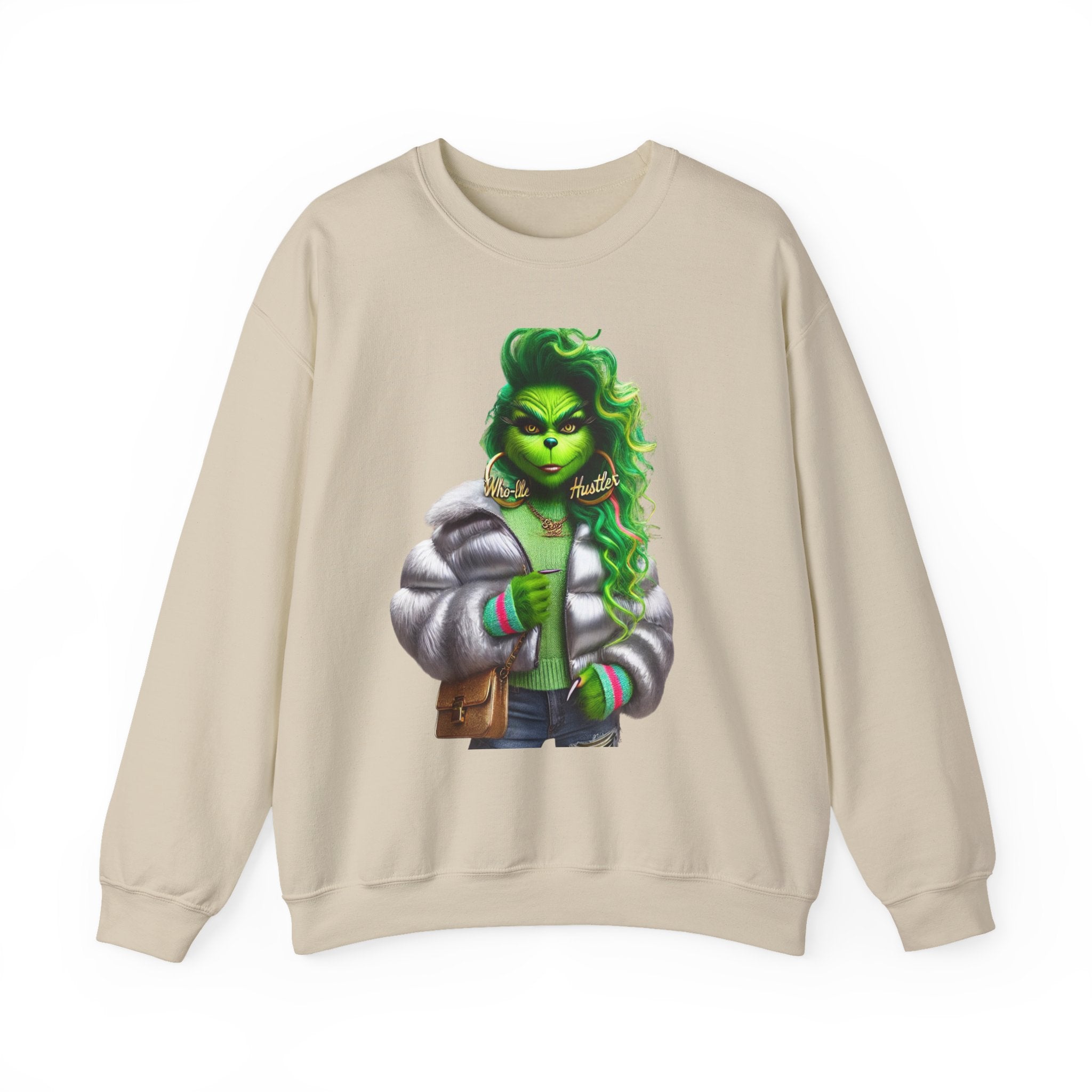 Stylish Green Grinch Graphic Crewneck Sweatshirt