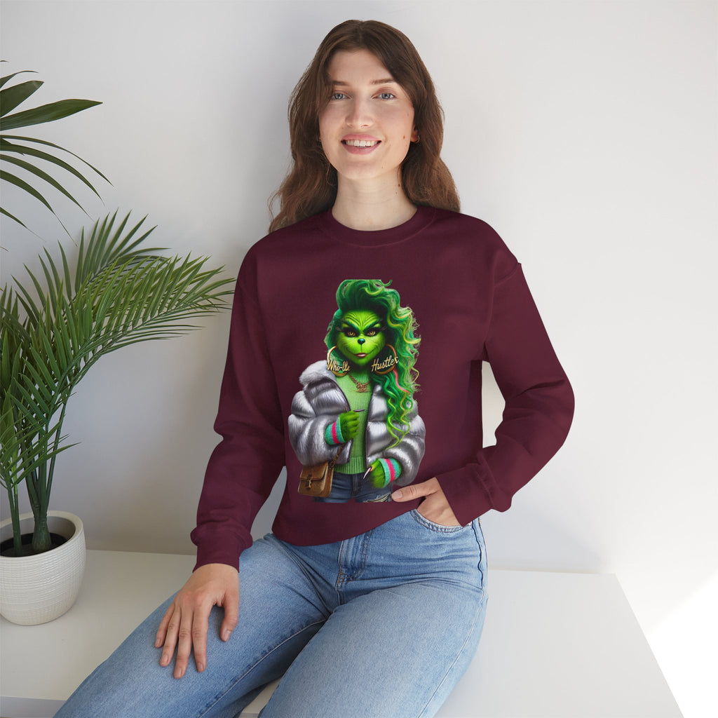 Stylish Green Grinch Graphic Crewneck Sweatshirt