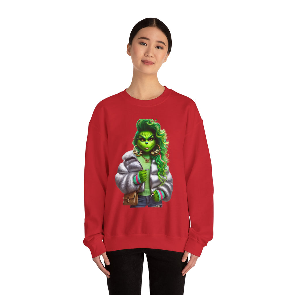 Stylish Green Grinch Graphic Crewneck Sweatshirt