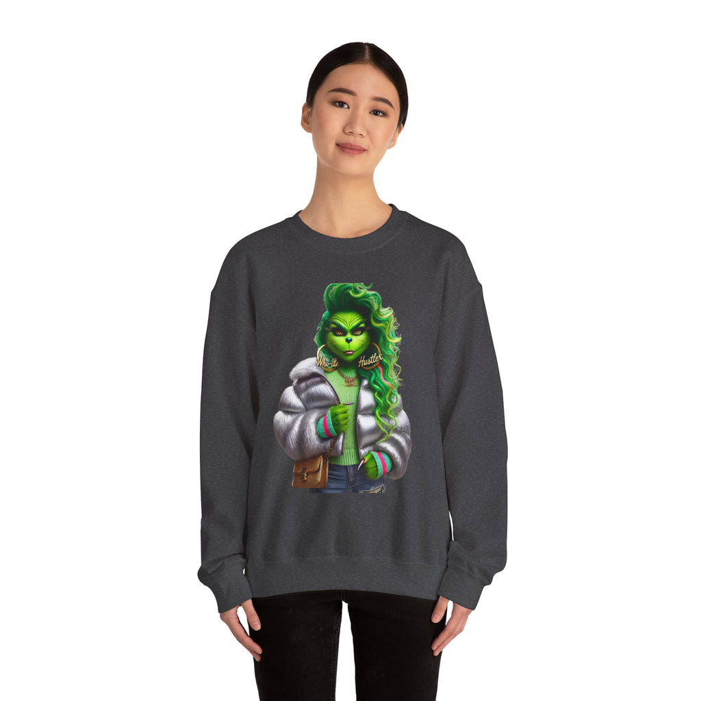 Stylish Green Grinch Graphic Crewneck Sweatshirt