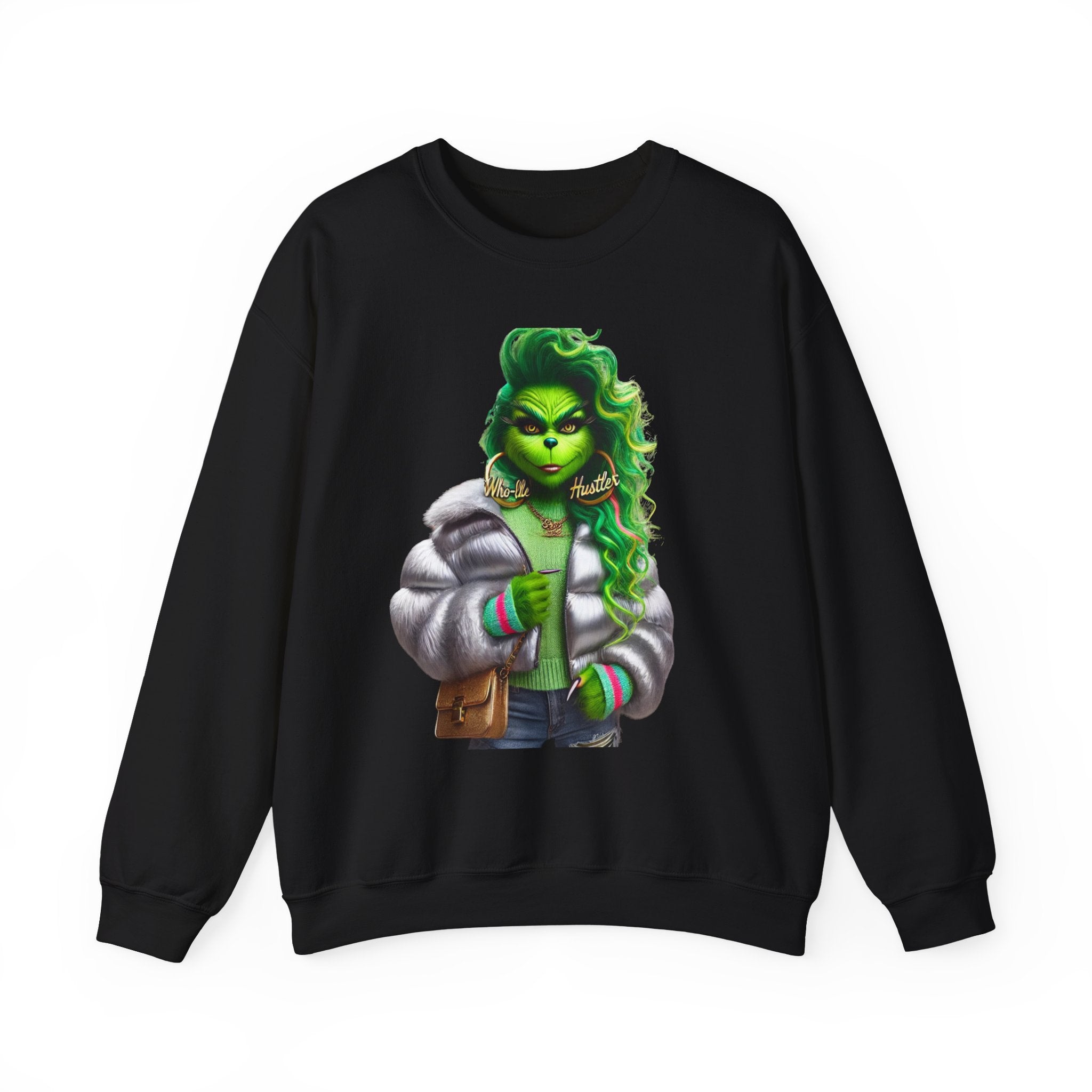 Stylish Green Grinch Graphic Crewneck Sweatshirt