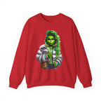 Stylish Green Grinch Graphic Crewneck Sweatshirt