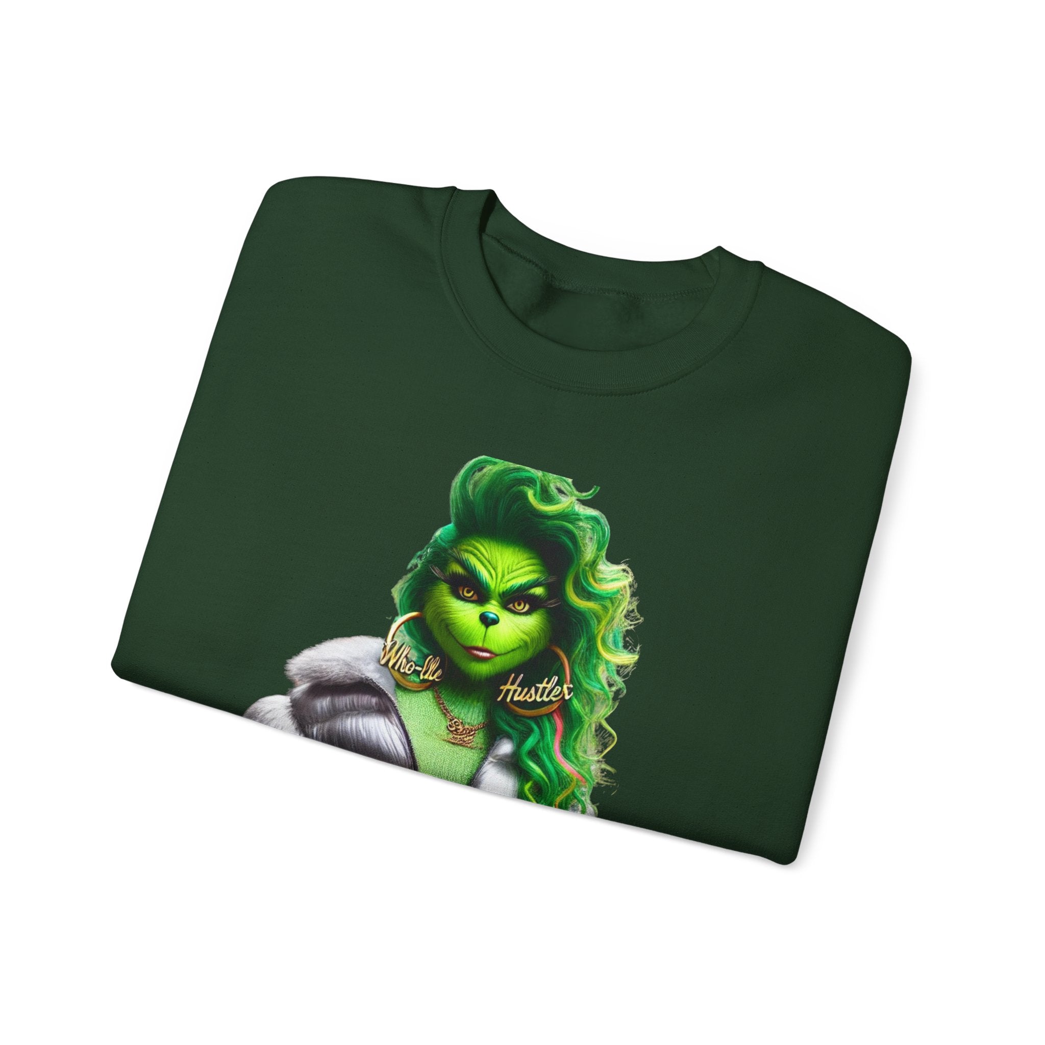 Stylish Green Grinch Graphic Crewneck Sweatshirt