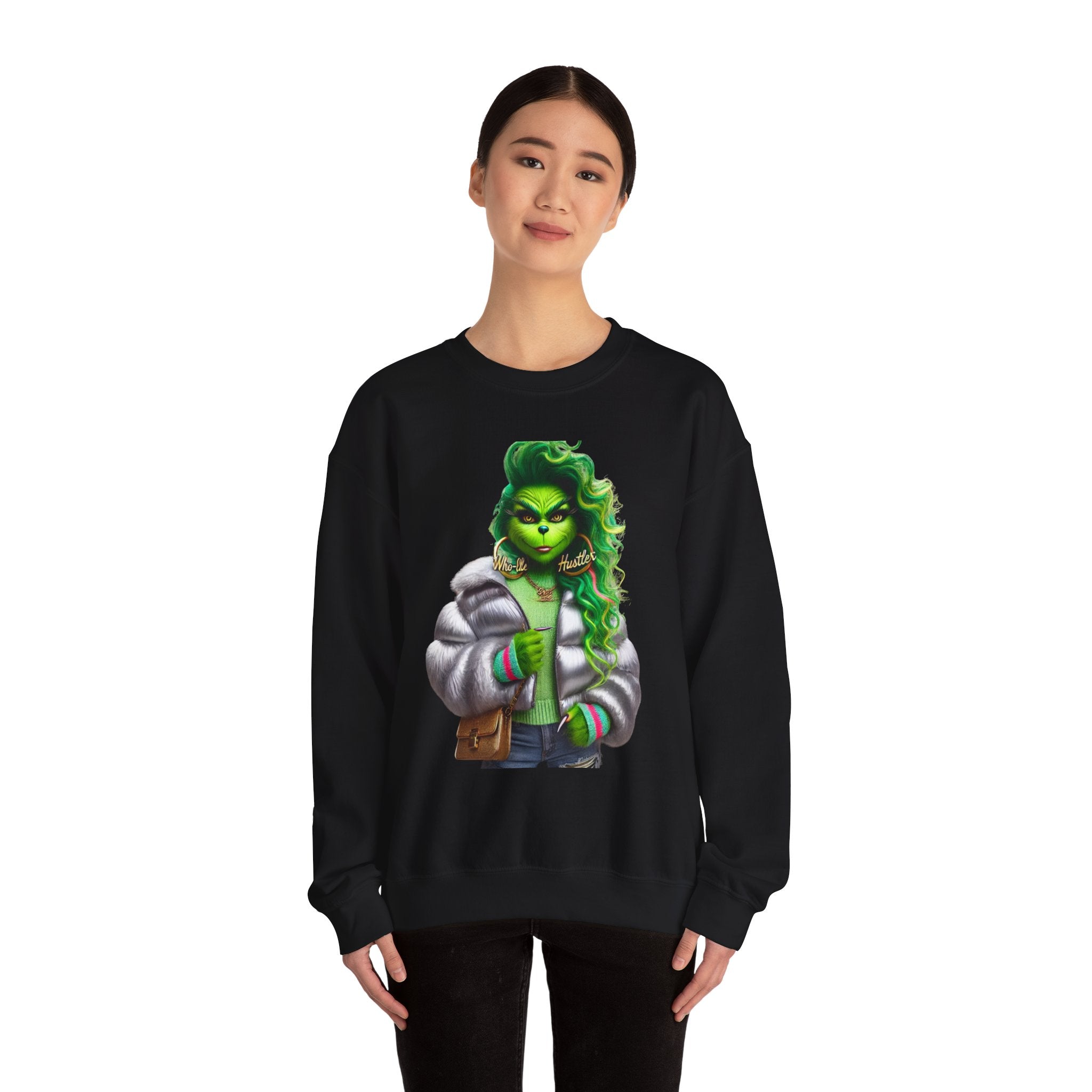 Stylish Green Grinch Graphic Crewneck Sweatshirt