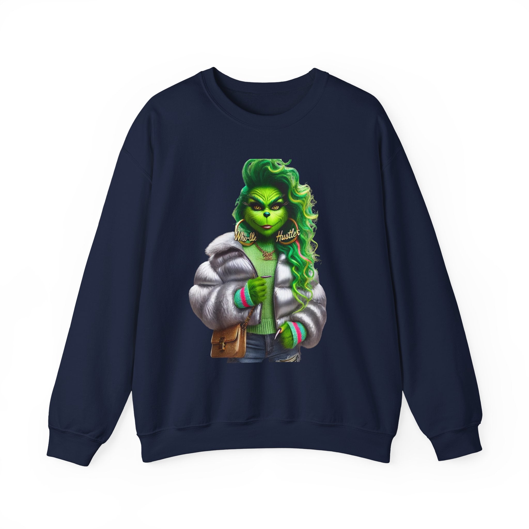 Stylish Green Grinch Graphic Crewneck Sweatshirt