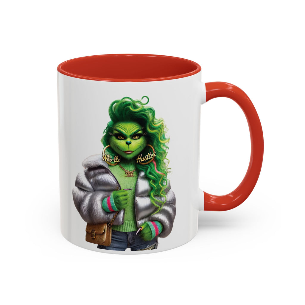 Green-Haired Witch Accent Coffee Mug — Spooky St. Patrick's Day Ceramic Mug