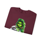 Stylish Green Grinch Graphic Crewneck Sweatshirt
