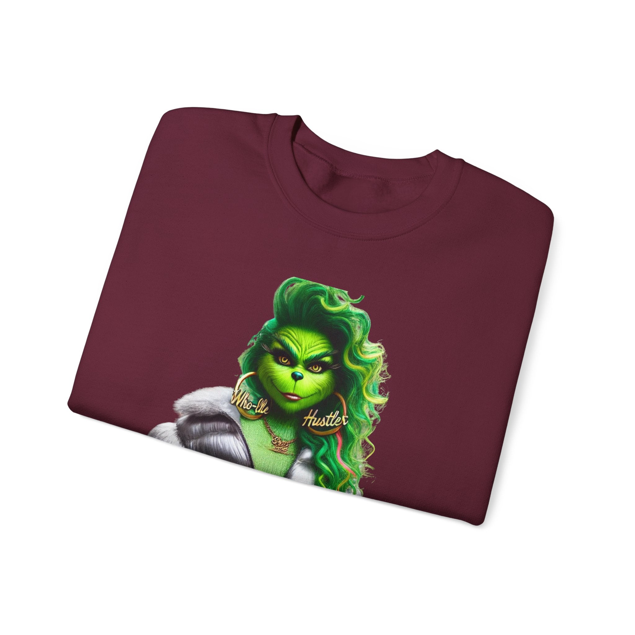 Stylish Green Grinch Graphic Crewneck Sweatshirt