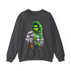 Stylish Green Grinch Graphic Crewneck Sweatshirt