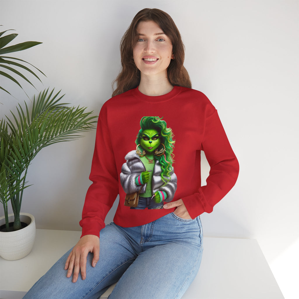 Stylish Green Grinch Graphic Crewneck Sweatshirt