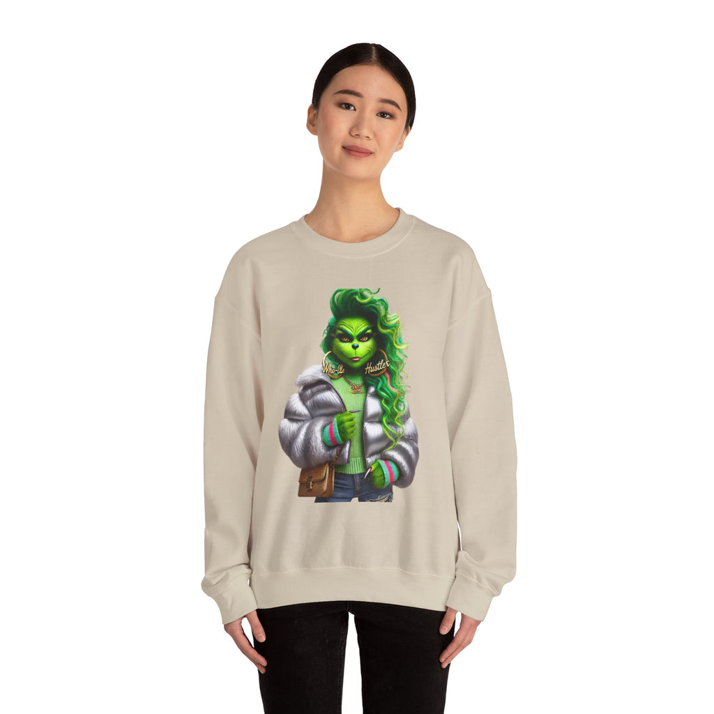 Stylish Green Grinch Graphic Crewneck Sweatshirt