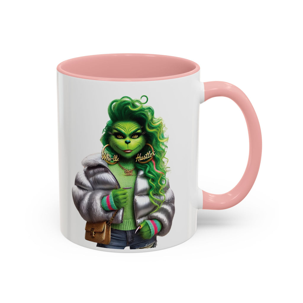 Green-Haired Witch Accent Coffee Mug — Spooky St. Patrick's Day Ceramic Mug