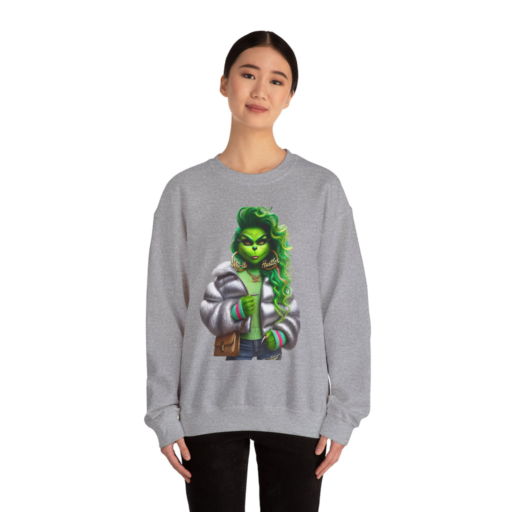 Stylish Green Grinch Graphic Crewneck Sweatshirt