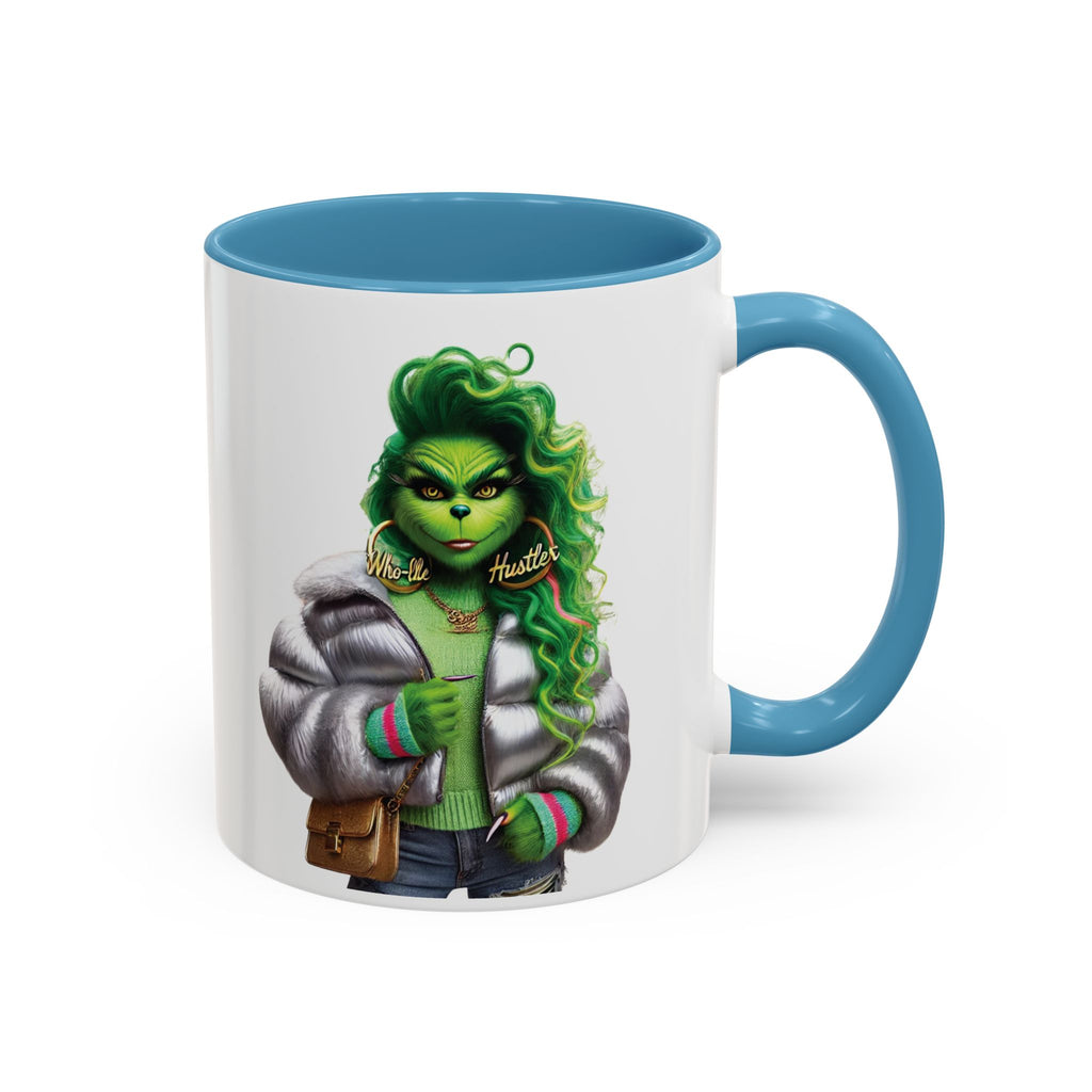 Green-Haired Witch Accent Coffee Mug — Spooky St. Patrick's Day Ceramic Mug