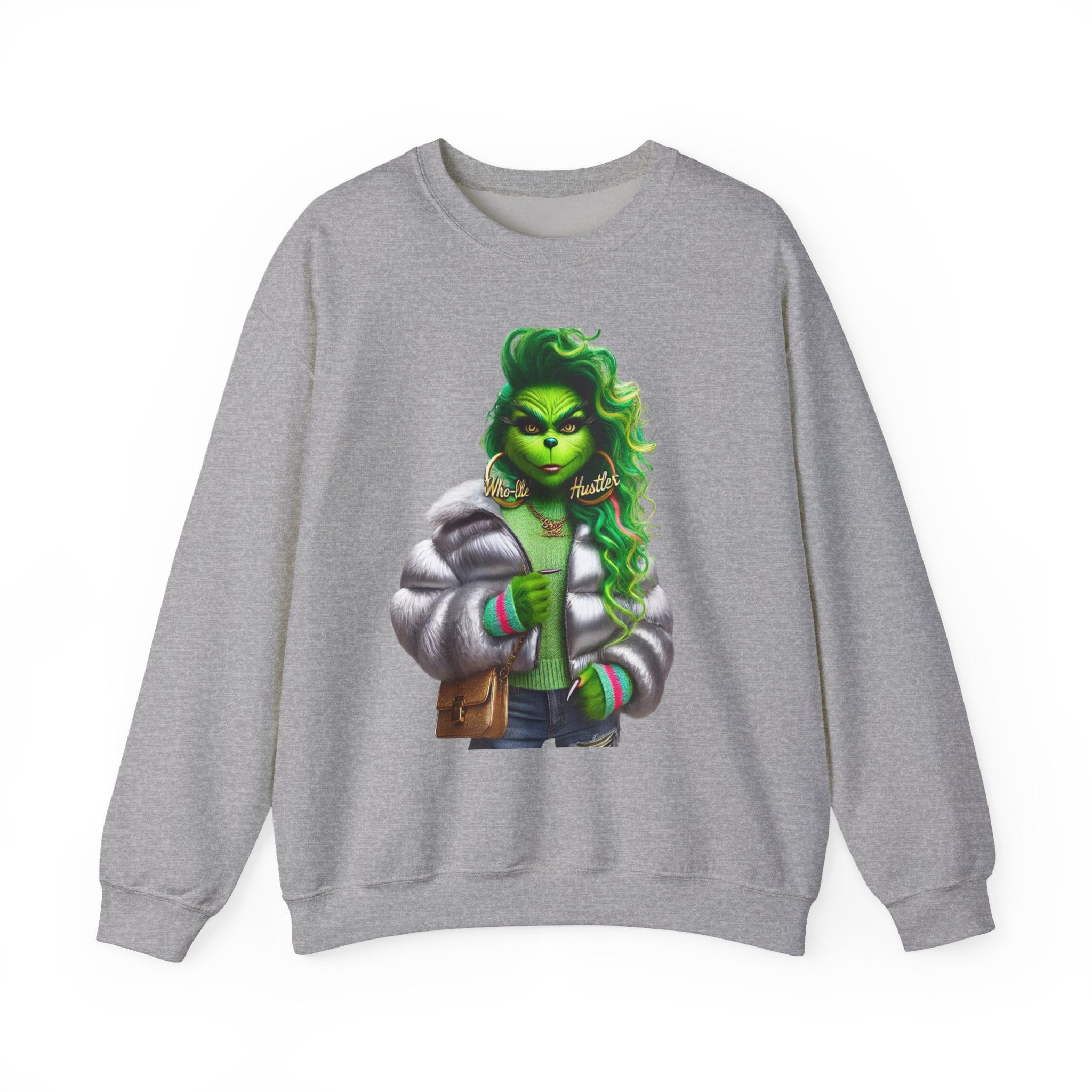 Stylish Green Grinch Graphic Crewneck Sweatshirt