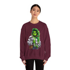 Stylish Green Grinch Graphic Crewneck Sweatshirt