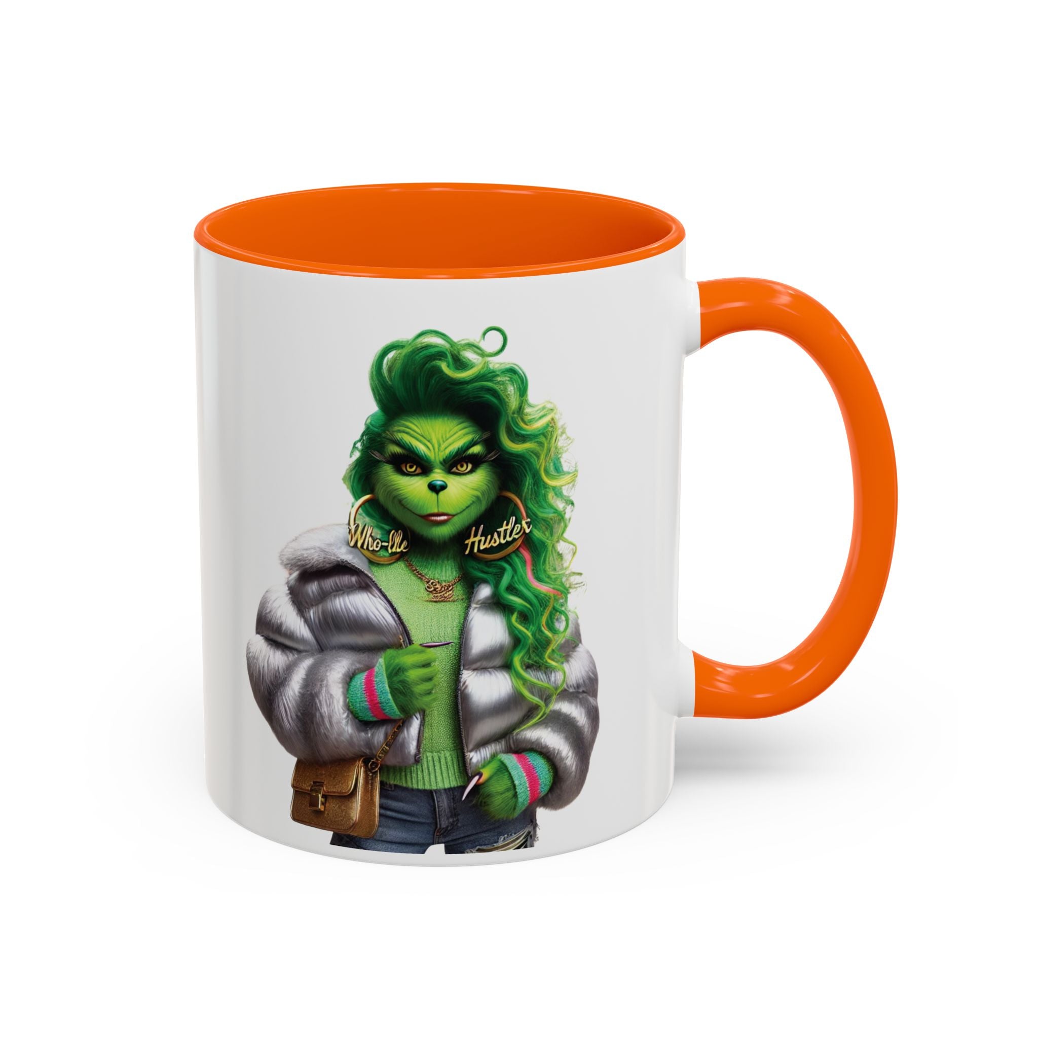 Green-Haired Witch Accent Coffee Mug — Spooky St. Patrick's Day Ceramic Mug