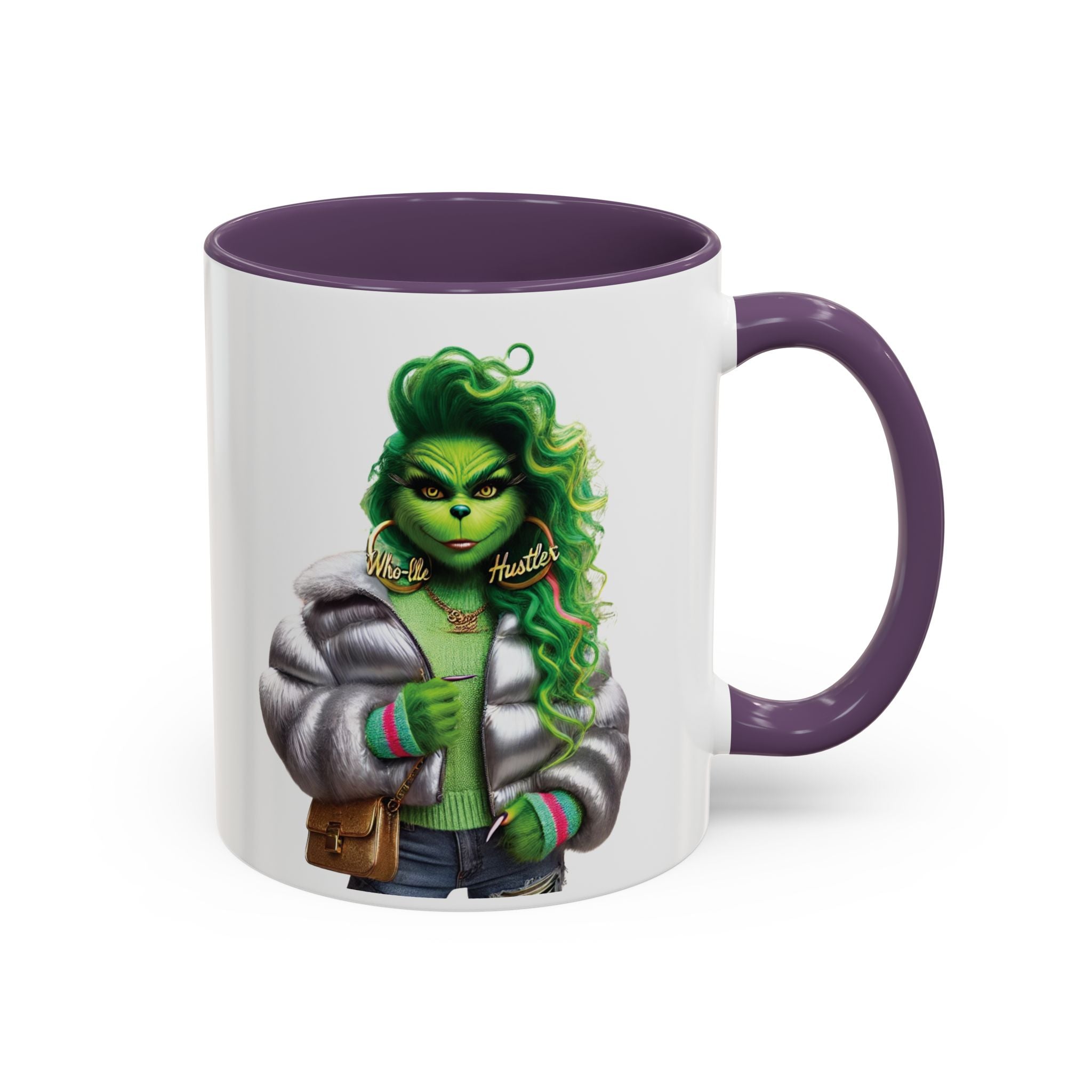 Green-Haired Witch Accent Coffee Mug — Spooky St. Patrick's Day Ceramic Mug