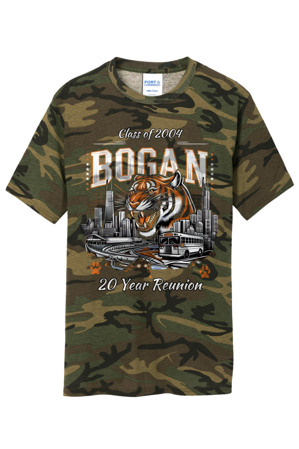 Bogan High School 20 Year Class Reunion Shirt CAMO