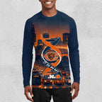 Chicago Football All-over Print Long Sleeve Raglan Jersey