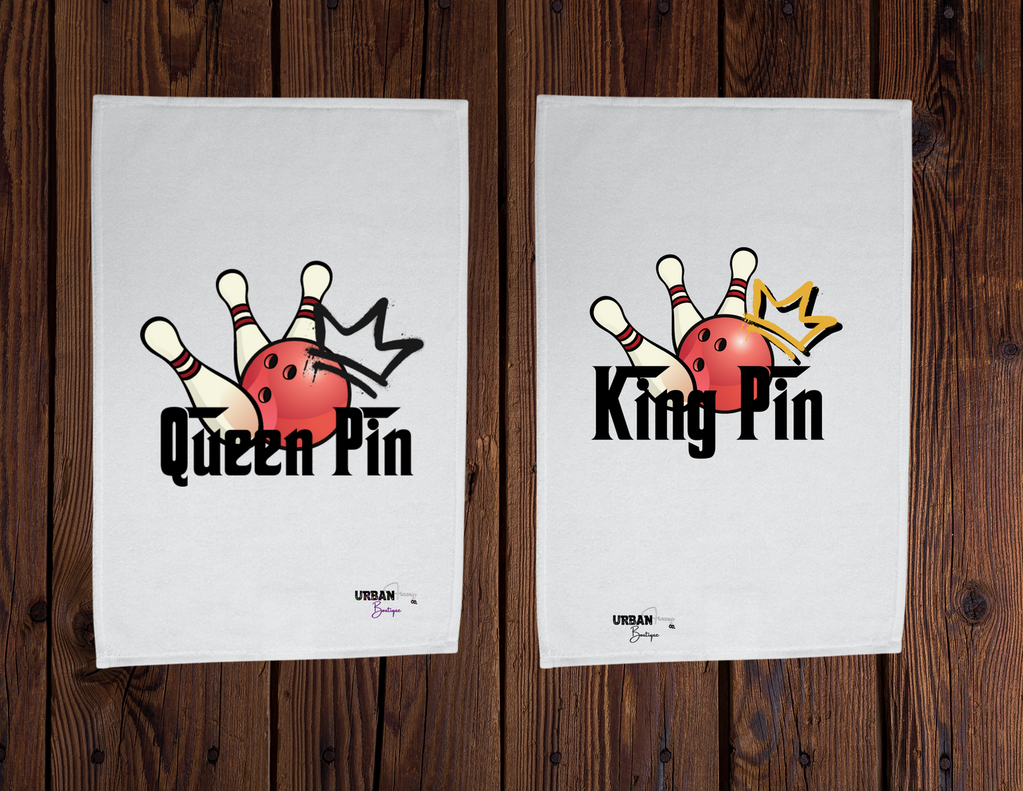 QUEEN Pin or KING Pin Microfiber Bowling Towel