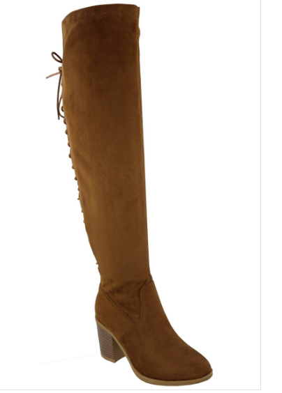 Tan Knee High Suede Boots